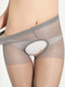 Grey Slim Double Crotch Polyester and Elasticity Stockings  