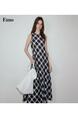 Black and White Plaid Round Neck Sleeveless Dress Women's 2025 Summer New Loose Slimming Lazy Wear Dress