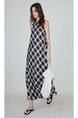 Black and White Plaid Round Neck Sleeveless Dress Women's 2025 Summer New Loose Slimming Lazy Wear Dress