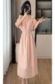 Real Shot Butterfly Love Girl Spring/Summer Gentle Off-Shoulder Short Sleeve Two-Way Dress in Pink