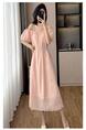 Real Shot Butterfly Love Girl Spring/Summer Gentle Off-Shoulder Short Sleeve Two-Way Dress in Pink