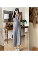 Gray French Style Plus Size 2025 New Short Sleeve Lace-up Waist-Controlled Dress Women's Summer Design Sense Niche Temperament Dress