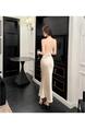 Champagne In Stock! 25 Summer French Style Irregular Ruffled Backless Satin Suspender Skirt Women's Slim Fit Fishtail Gown Dress