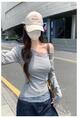 Real Shot Cost-Effective Off-Shoulder Long-Sleeved T-shirt for Women 2025 Summer New Design Sense Stitching Off-Shoulder Slim Fit Slimming Top White