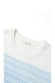 Dingdar Gradient Short-Sleeved Sweater for Women 2025 Summer New Loose Design in Light Blue Short Top