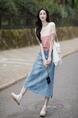 Dingdar Gradient Short-Sleeved Sweater for Women 2025 Summer New Loose Design in Pink and White Short Top