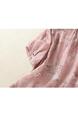 Real Shot of 2025 New Art Print Cotton and Linen Shirt Tops Summer New Lapel Patch Pocket Short-Sleeved Shirt - PINK