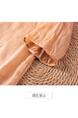 2025 New Natural Style Leaf Embroidery Cotton and Linen Shirt Literary Retro Shirt Women's Loose Casual Summer Top - PEACH