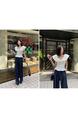 South Korea Summer Pure Desire Off-Shoulder Collar Puff Sleeve Top - WHITE
