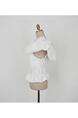 South Korea Summer Pure Desire Off-Shoulder Collar Puff Sleeve Top - WHITE