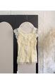 mshop Pure White Summer Multiple Ways to Wear Lace White Shirt - LIGHT YELLOW