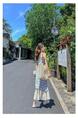 High Quality and Quality! Light Blue Plaid Suspender Skirt Dress New Summer False Two-Piece Patchwork Lace Design Dress