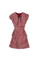 Original Practice + Zipper Hot Girl Hollow Out Red Check Skirt Women's Summer Slim Fit Slim and Tall Looking Cold Adult Lady Like Woman Wind Dress