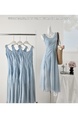 Barb Chill Blue Sling Dress Summer Beautiful French Tight Waist Holiday Travel Seaside Long Dress in Light Blue