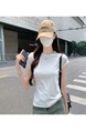 Real Shot Cost-Effective Round Neck Short-Sleeved T-shirt for Women in White Summer 2025 New Flying Sleeves Casual Versatile Loose Top