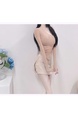 South Korea's Dongdaemun New Product is Skin-Friendly and Shows the Body ~ Sexy V-Neck Pleated Slim Long-Sleeved T-Shirt in Beige