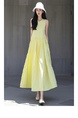 This Year Popular Hot-Selling Product Beautiful Dress High-Grade Temperament Super Nice Dopamine Yellow Sleeveless Dress Women's Spring in Soft Yellow