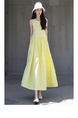 This Year Popular Hot-Selling Product Beautiful Dress High-Grade Temperament Super Nice Dopamine Yellow Sleeveless Dress Women's Spring in Soft Yellow