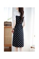 Spot Color Contrast Stitching T-shirt Dress 2025 Summer New Simple Printing Fashion Waist Short-Sleeved Dress Female in Black