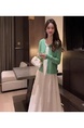 High Quality and Quality! Summer New Sleeveless Dress Slimming Versatile A-line Dress Anti-Aging Elegant Vest Skirt in White