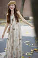 Cream Butterfly Vest Dress Niche Design 2025 New Spring and Summer Clothing Retro and Hipster Style New Guo Feng Long Dress