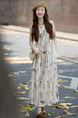 Cream Butterfly Vest Dress Niche Design 2025 New Spring and Summer Clothing Retro and Hipster Style New Guo Feng Long Dress