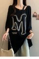 Black Real Shot of the New 2025 Summer Style Careful Off-Shoulder Slimming Versatile T-Shirt for Women Large Size Loose Casual Short-Sleeved Top