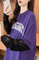 Real shot of 2025 back-collar modal 92% viscose fiber + 8% spandex short-sleeved T-shirt for women in vibrant purple