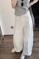Loose Fashion Straight Pants Small Korean Style Lazy Relaxed Feeling Cool Rustling Style White Uniform Wide Leg Pants for Women Summer - White