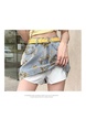 Vintage Tie-Dyed Printed Skirt Women's Summer Anti-Exposure Hot Girl Hip Skirt High Waist Denim Skirt A-Line Skirt - LIGHT BLUE