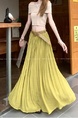 Real Shot of Summer Retro Cotton and Linen Long Skirt for Women - OLIVE GREEN