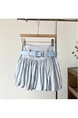 Light Blue Lantern Shorts Skirt Female 2025 Summer New Bubble Bud Umbrella Skirt - High Waist A-Line Skirt