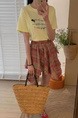 Red and Beige Korean Irregular Plaid Skirt for Women, 2025 Spring and Summer New Design Niche High Waist Slim A-Line Short Skirt
