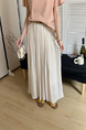 Summer New Simple Everyday Joker Lazy Vacation Style A-Line Skirt Casual Slimming Temperament Skirt with Belt - WHITE