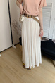 Summer New Simple Everyday Joker Lazy Vacation Style A-Line Skirt Casual Slimming Temperament Skirt with Belt - WHITE