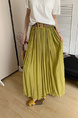 Summer New Simple Everyday Joker Lazy Vacation Style A-Line Skirt Casual Slimming Temperament Skirt with Belt - GREEN