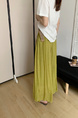 Summer New Simple Everyday Joker Lazy Vacation Style A-Line Skirt Casual Slimming Temperament Skirt with Belt - GREEN
