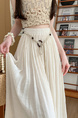Real Shot Spot Skirt Women's Summer New Style Ruffled Cake Skirt Long High Waist Umbrella Skirt Fairy Mid-Length Skirt - CREAM