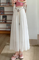Real Shot Spot Skirt Women's Summer New Style Ruffled Cake Skirt Long High Waist Umbrella Skirt Fairy Mid-Length Skirt - WHITE
