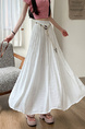 Real Shot Spot Skirt Women's Summer New Style Ruffled Cake Skirt Long High Waist Umbrella Skirt Fairy Mid-Length Skirt - WHITE