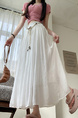 Real Shot Spot Skirt Women's Summer New Style Ruffled Cake Skirt Long High Waist Umbrella Skirt Fairy Mid-Length Skirt - WHITE