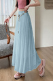 Real Shot Spot Skirt Women's Summer New Style Ruffled Cake Skirt Long High Waist Umbrella Skirt Fairy Mid-Length Skirt - LIGHT BLUE