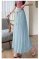 Real Shot Spot Skirt Women's Summer New Style Ruffled Cake Skirt Long High Waist Umbrella Skirt Fairy Mid-Length Skirt - LIGHT BLUE