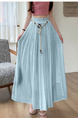 Real Shot Spot Skirt Women's Summer New Style Ruffled Cake Skirt Long High Waist Umbrella Skirt Fairy Mid-Length Skirt - LIGHT BLUE