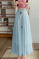 Real Shot Spot Skirt Women's Summer New Style Ruffled Cake Skirt Long High Waist Umbrella Skirt Fairy Mid-Length Skirt - LIGHT BLUE