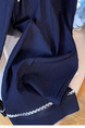 Real Shot 2025 Summer New NAVY Tencel Cotton Wide-Leg Pants High Waist Straight Cropped Pants Lace Patchwork Easy Matching Casual Pants