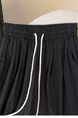 Real Shot 2025 Summer New BLACK Tencel Cotton Wide-Leg Pants High Waist Straight Cropped Pants Lace Patchwork Easy Matching Casual Pants