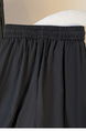 Real Shot 2025 Summer New BLACK Tencel Cotton Wide-Leg Pants High Waist Straight Cropped Pants Lace Patchwork Easy Matching Casual Pants