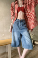 Real Shot Real Price American Retro Washed Jeans Women's High Waist Slimming and Straight Wide Leg Cropped Pants - LIGHT BLUE