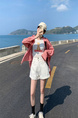 2025 New WHITE Denim Shorts - Women's Summer High Waist Trendy Ins Loose All-Matching Slimming Internet Celebrity All-Matching A-line Hot Pants